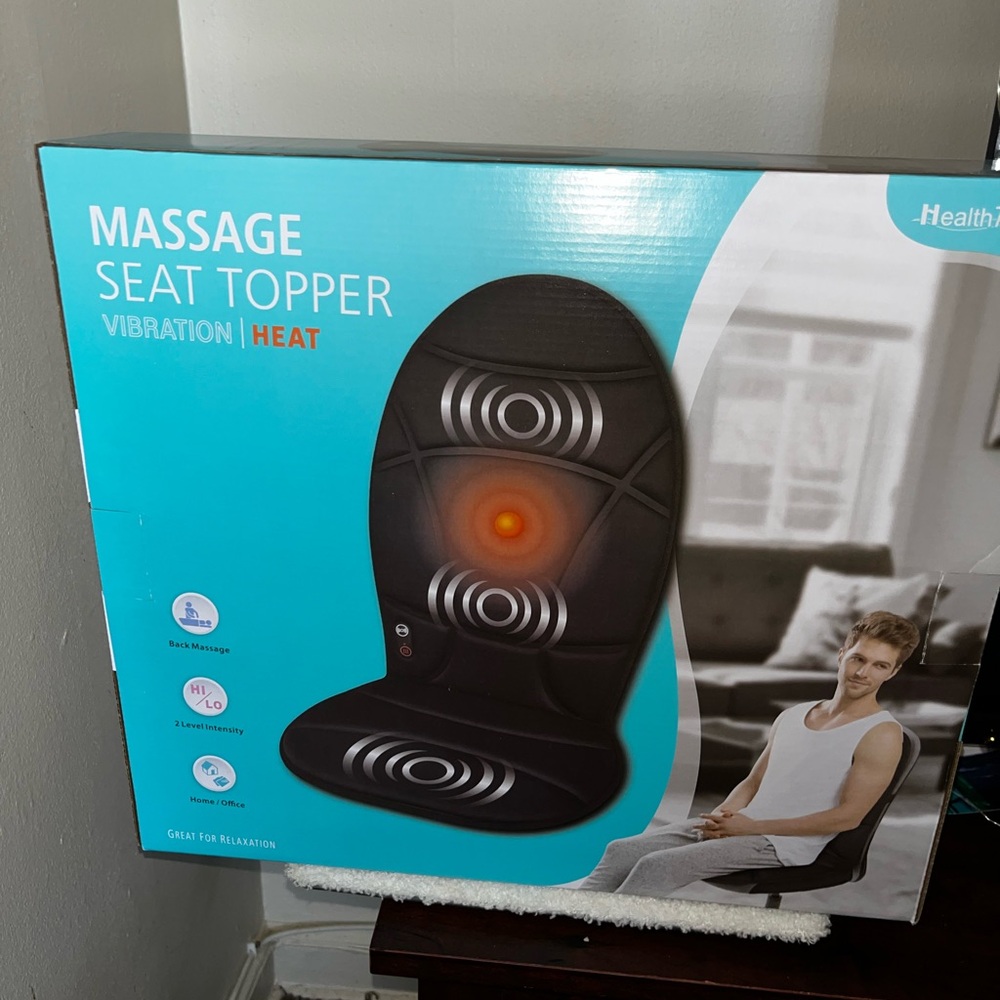 Massage Seat Topper Vibration/Heated- New!